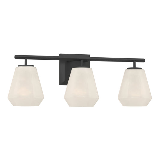 Siena Three Light Vanity in Dark Matte Black