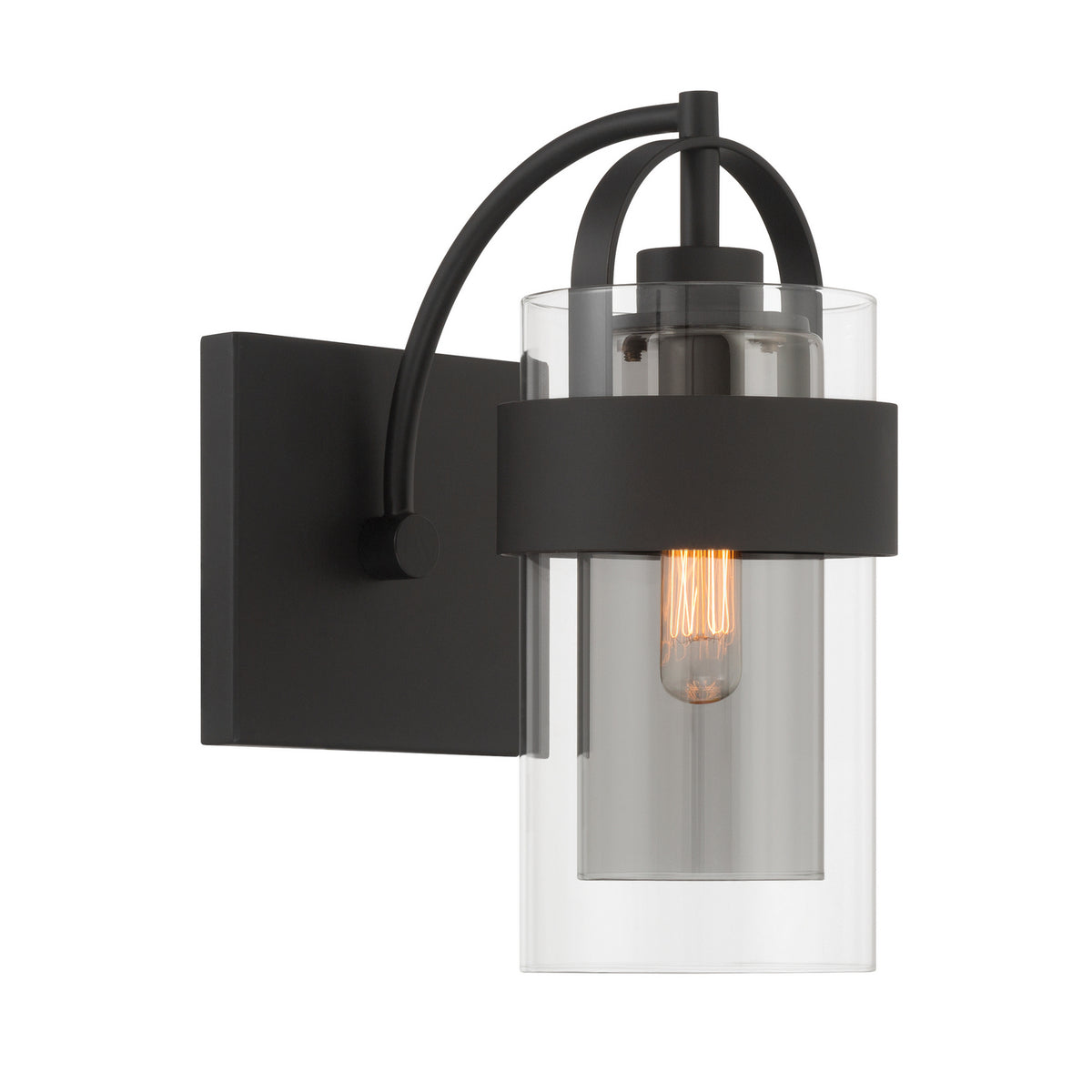 Ravik One Light Bath Sconce in Dark Matte Black