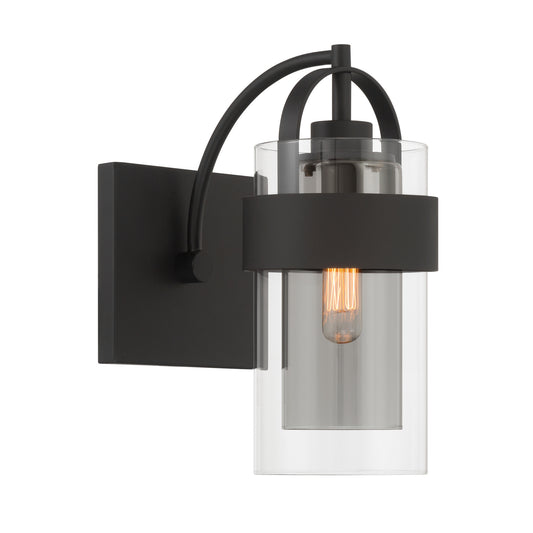 Ravik One Light Bath Sconce in Dark Matte Black