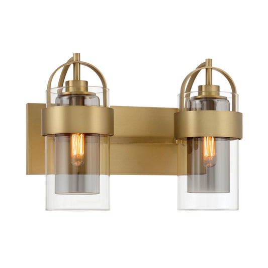Ravik Two Light Vanity in Legacy Brass
