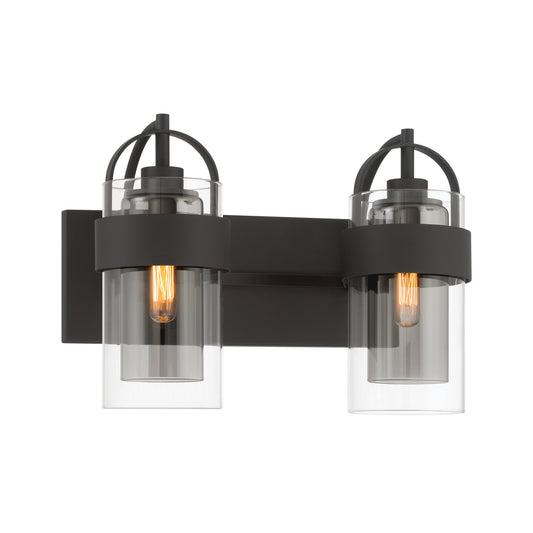 Ravik Two Light Vanity in Dark Matte Black