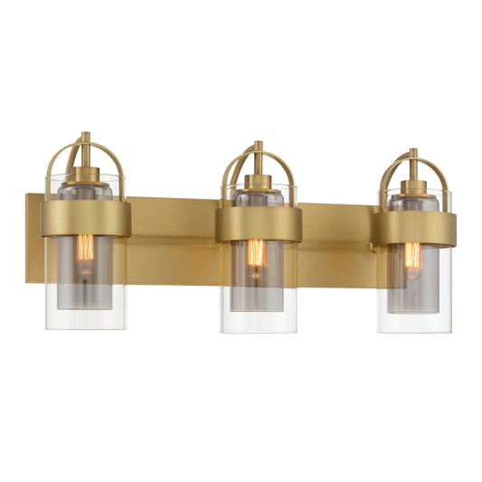 Ravik Three Light Vanity in Legacy Brass