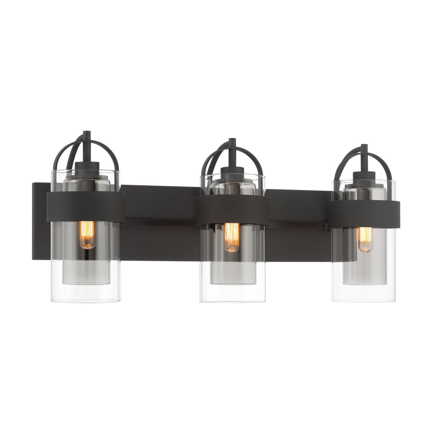 Ravik Three Light Vanity in Dark Matte Black