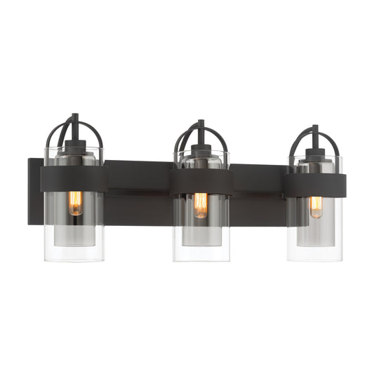 Ravik Three Light Vanity in Dark Matte Black