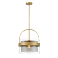 Ravik One Light Convertible Pendant/Semi-Flush Mount in Legacy Brass