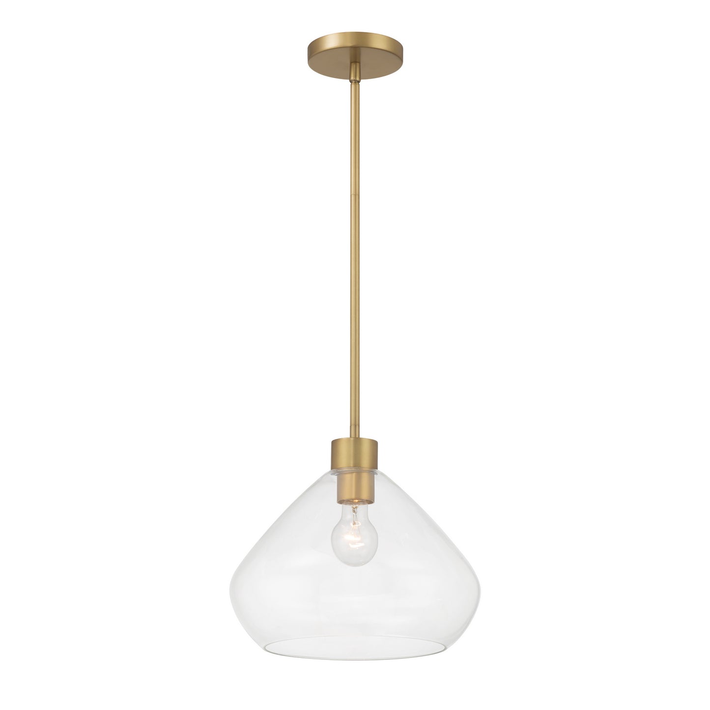 Elaris One Light Pendant in Legacy Brass