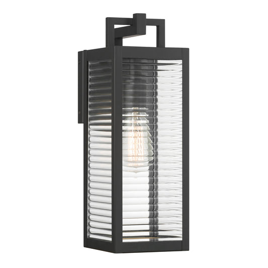 Edgewood One Light Outdoor Wall Sconce in Dark Matte Black