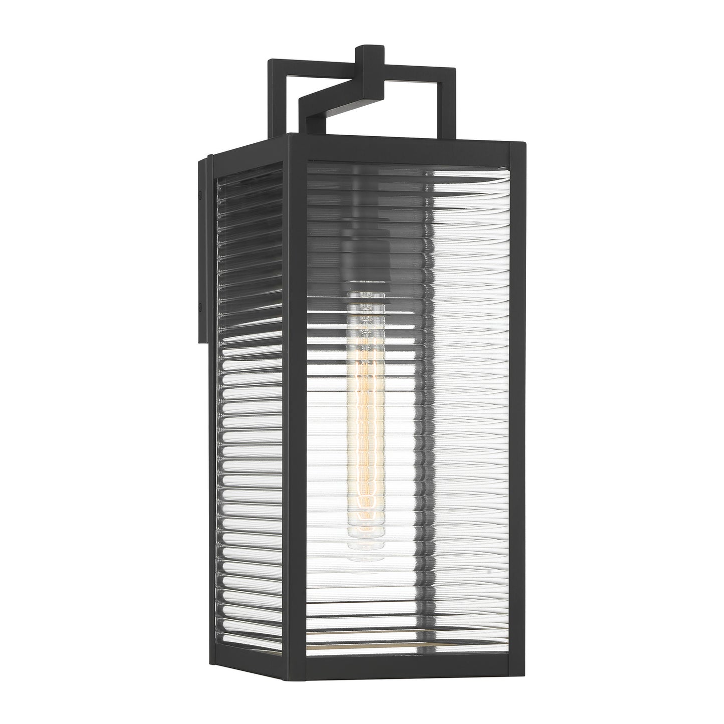Edgewood One Light Outdoor Wall Sconce in Dark Matte Black