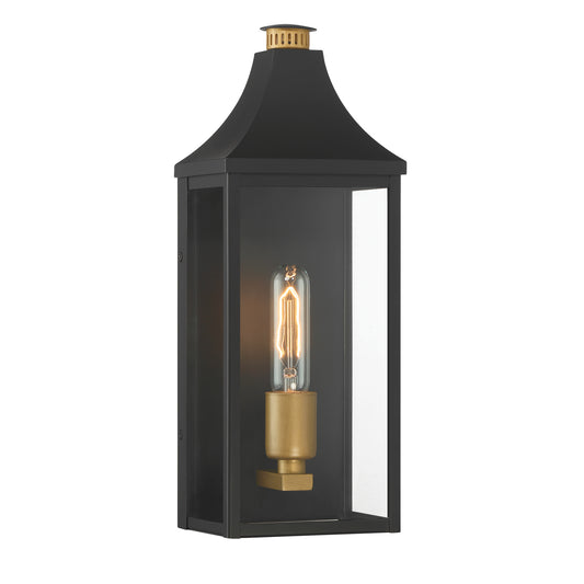 Hurstborne One Light Outdoor Wall Lantern in Dark Matte Black