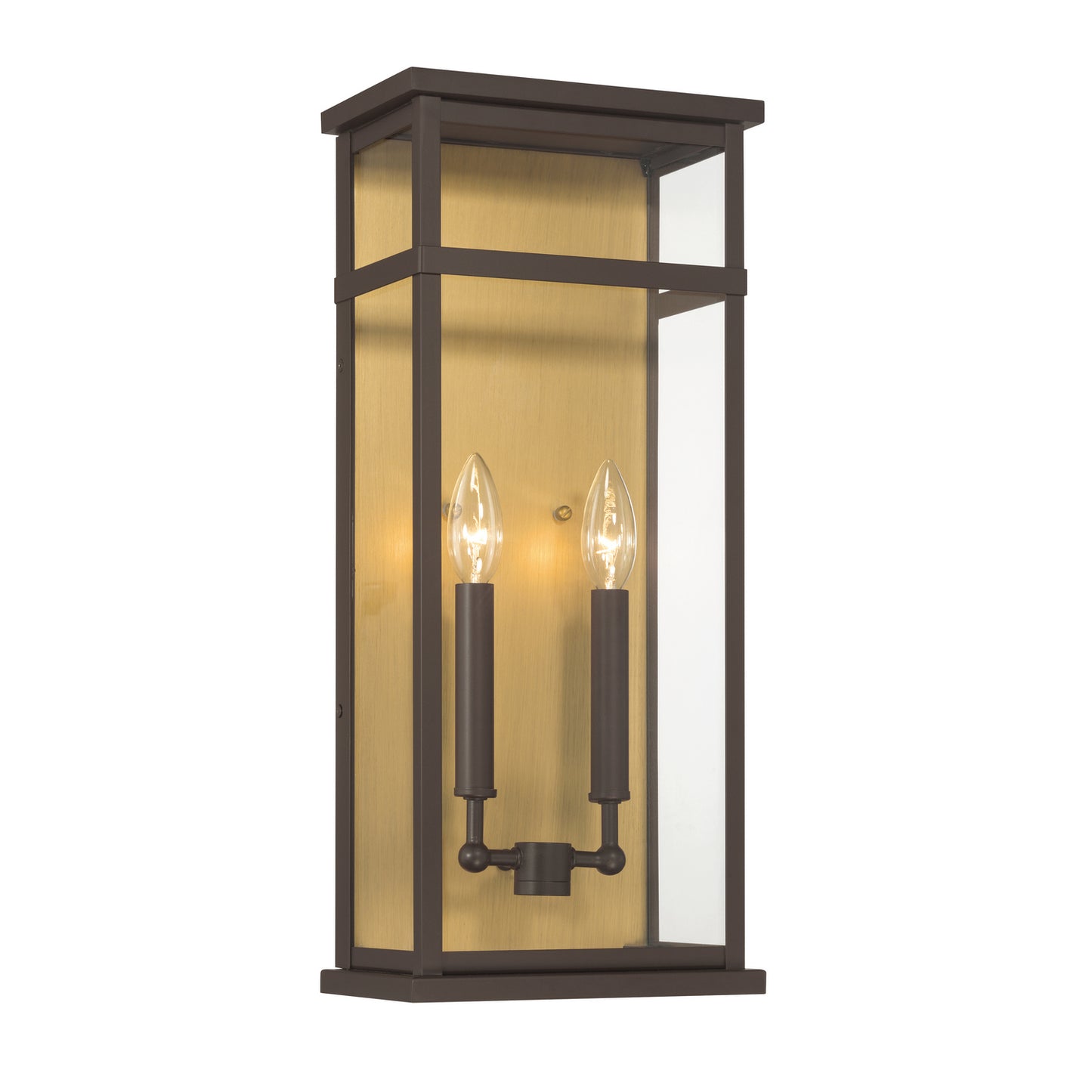 Briarlane Two Light Outdoor Wall Sconce in Painted Legacy Brass
