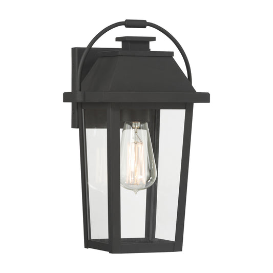Branwyn One Light Outdoor Wall Lantern in Sand Coal Black