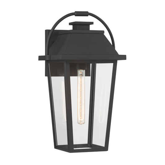 Branwyn One Light Outdoor Wall Lantern in Sand Coal Black