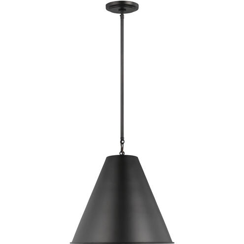 Gordon One Light Pendant in Midnight Black