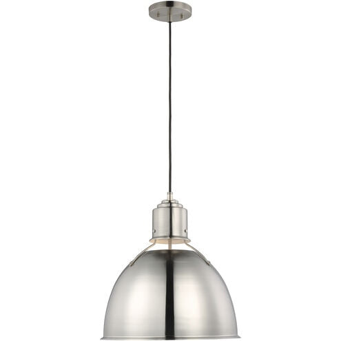 Huey One Light Pendant in Brushed Nickel