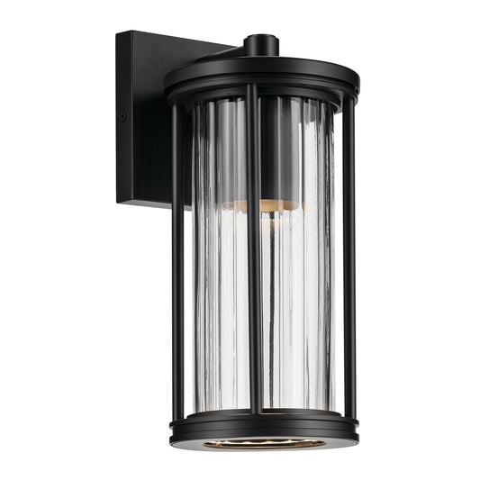 Barras One Light Outdoor Wall Mount in Black