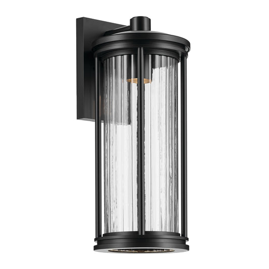 Barras One Light Outdoor Wall Mount in Black