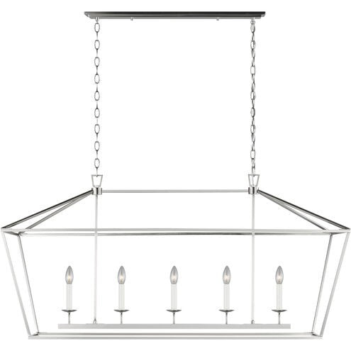 Dianna Five Light Linear Chandelier in Brushed Nickel