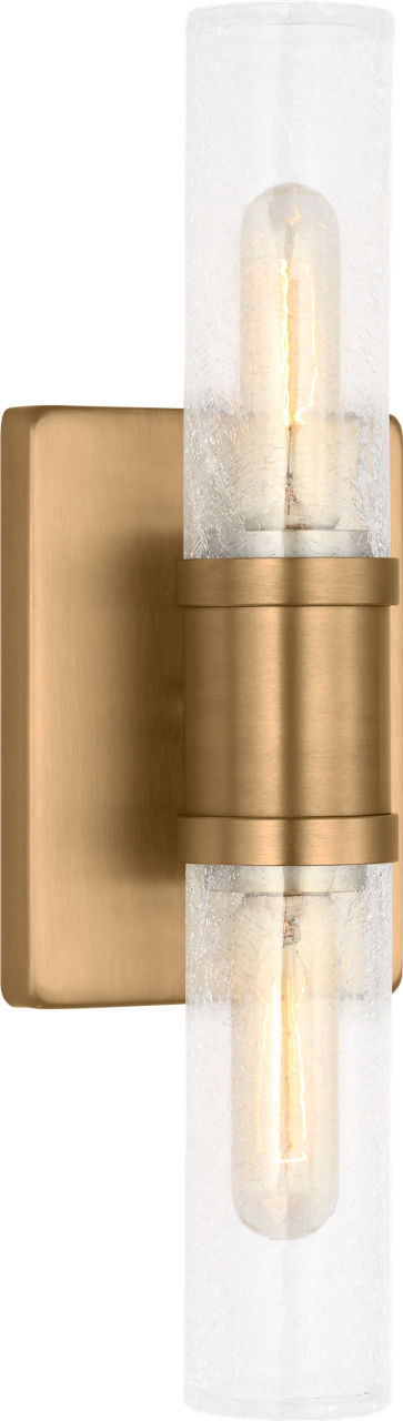 Keaton Two Light Vanity in Satin Brass | Satin Brass