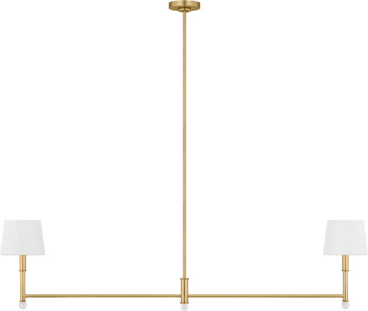 Greard Two Light Linear Chandelier in Gild | Gild