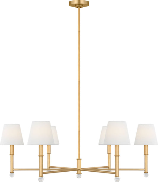 Greard Six Light Chandelier in Gild | Gild