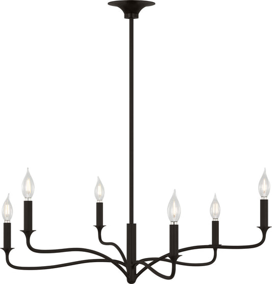 Chatsworth Six Light Chandelier in Aged Iron | Aged Iron