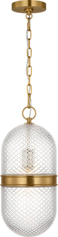 Lucinda One Light Pendant in Burnished Brass | Burnished Brass