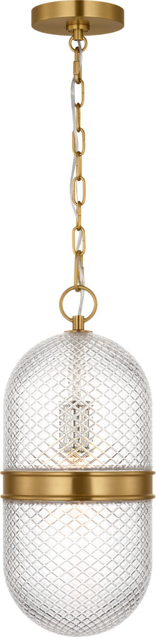 Lucinda One Light Pendant in Burnished Brass | Burnished Brass