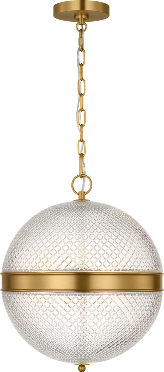 Lucinda Three Light Pendant in Burnished Brass | Burnished Brass