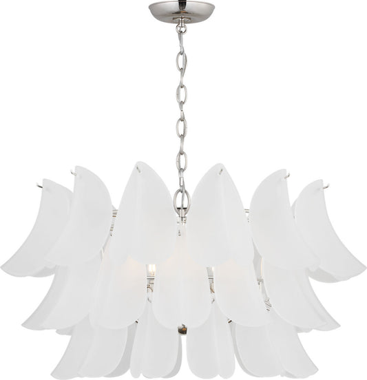 Chloe Five Light Chandelier in Polished Nickel | Polished Nickel
