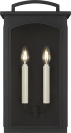 Modesto Two Light Wall Lantern in Textured Black | Textured Black