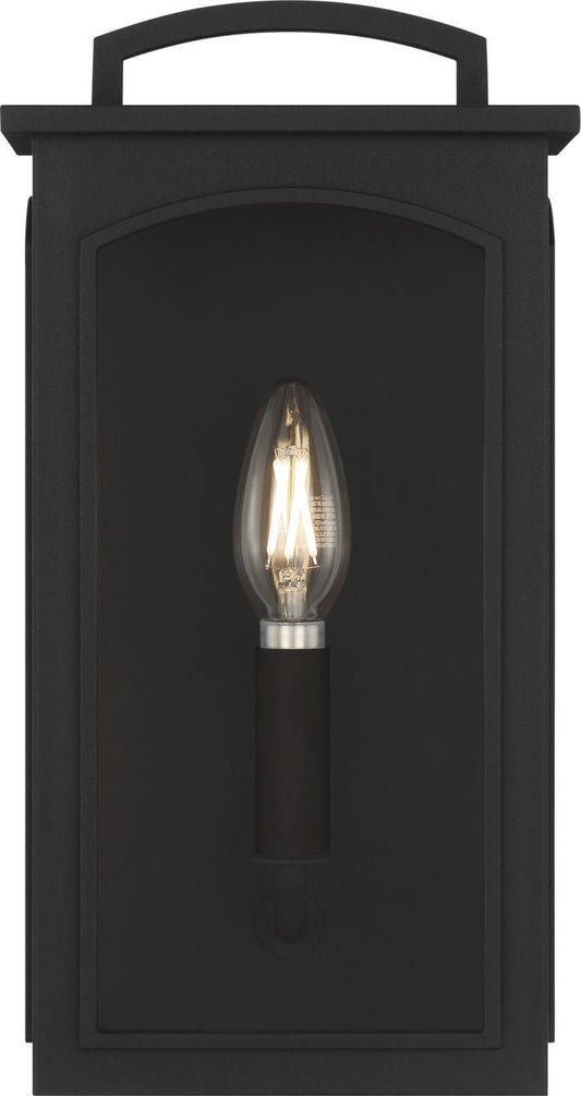 Modesto One Light Wall Lantern in Textured Black | Textured Black