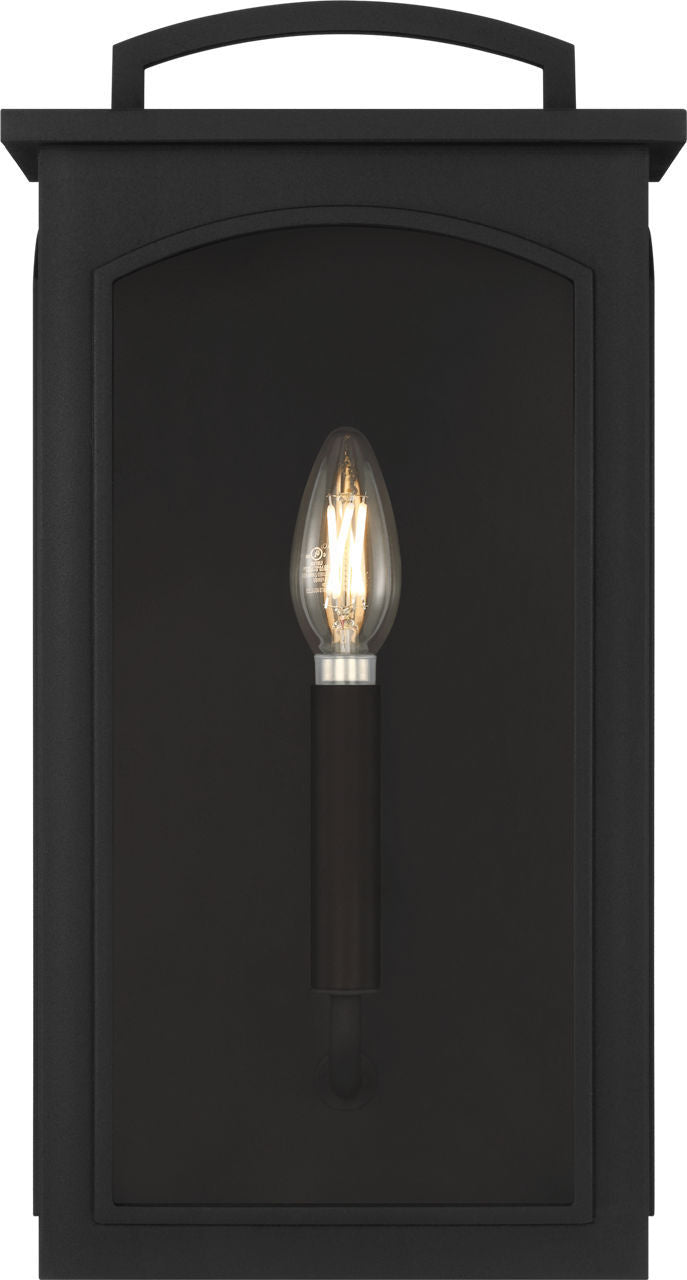 Modesto One Light Wall Lantern in Textured Black | Textured Black