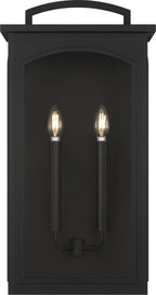 Modesto Two Light Wall Lantern in Textured Black | Textured Black