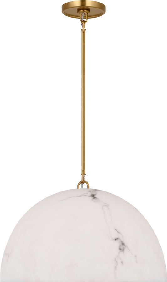 Savina One Light Pendant in Burnished Brass | Burnished Brass