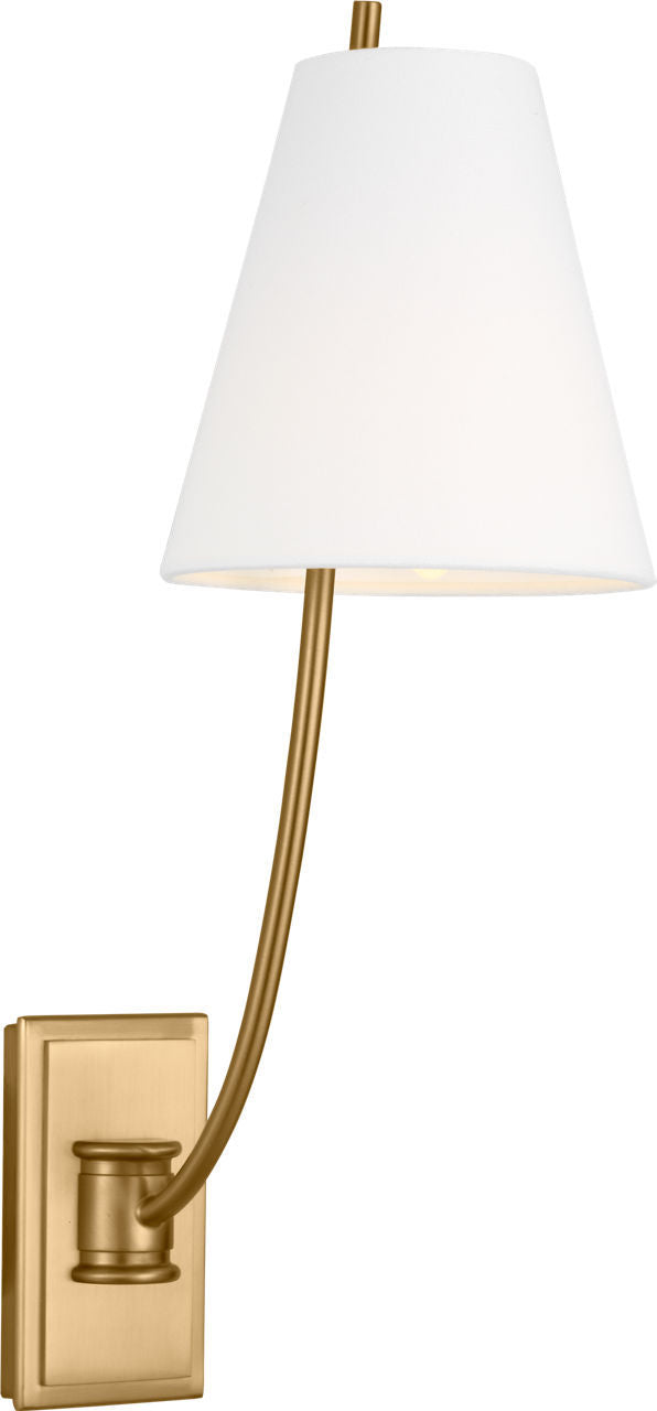 Marina One Light Wall Sconce in Burnished Brass | Burnished Brass