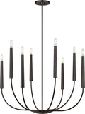 Lois Eight Light Chandelier in Aged Iron | Aged Iron