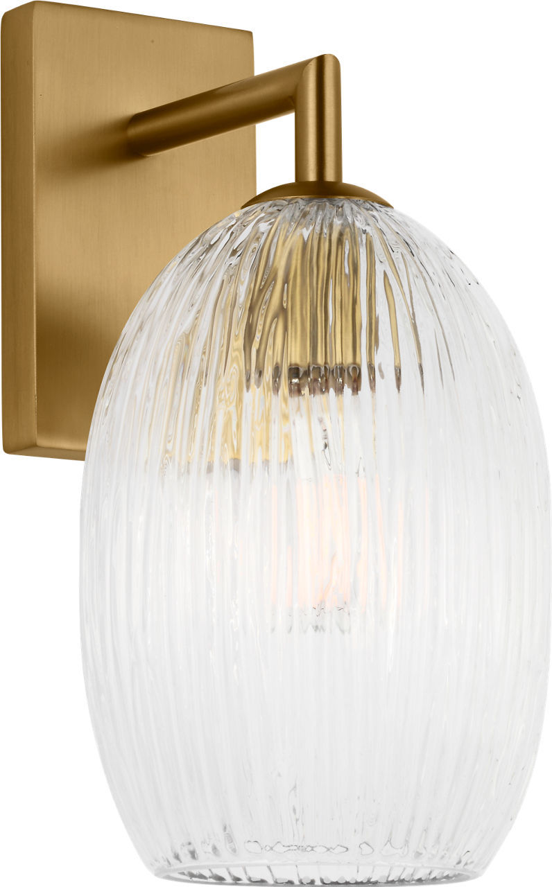 Serafina One Light Wall Sconce in Burnished Brass | Burnished Brass