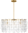 Candace Eight Light Chandelier in Burnished Brass | Burnished Brass