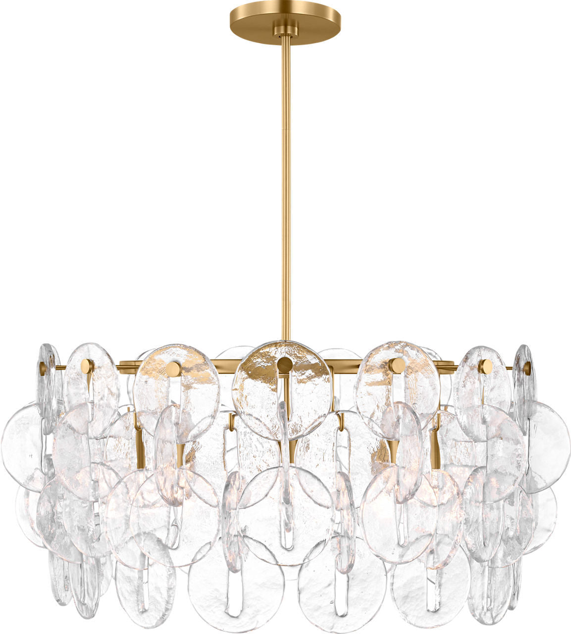 Candace Five Light Chandelier in Burnished Brass | Burnished Brass