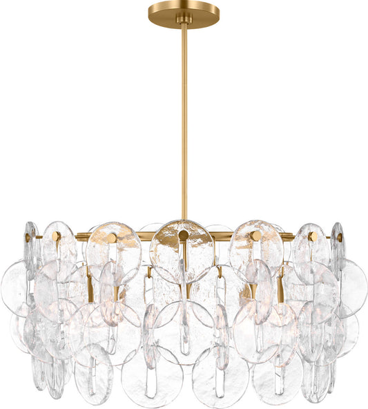 Candace Five Light Chandelier in Burnished Brass | Burnished Brass