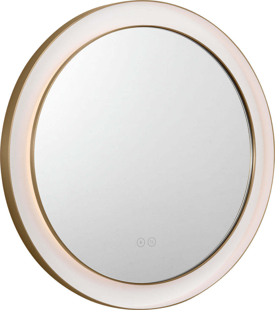 Chopin LED Mirror in Burnished Brass | Burnished Brass