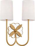 Spencer Two Light Wall Sconce in Burnished Brass | Burnished Brass