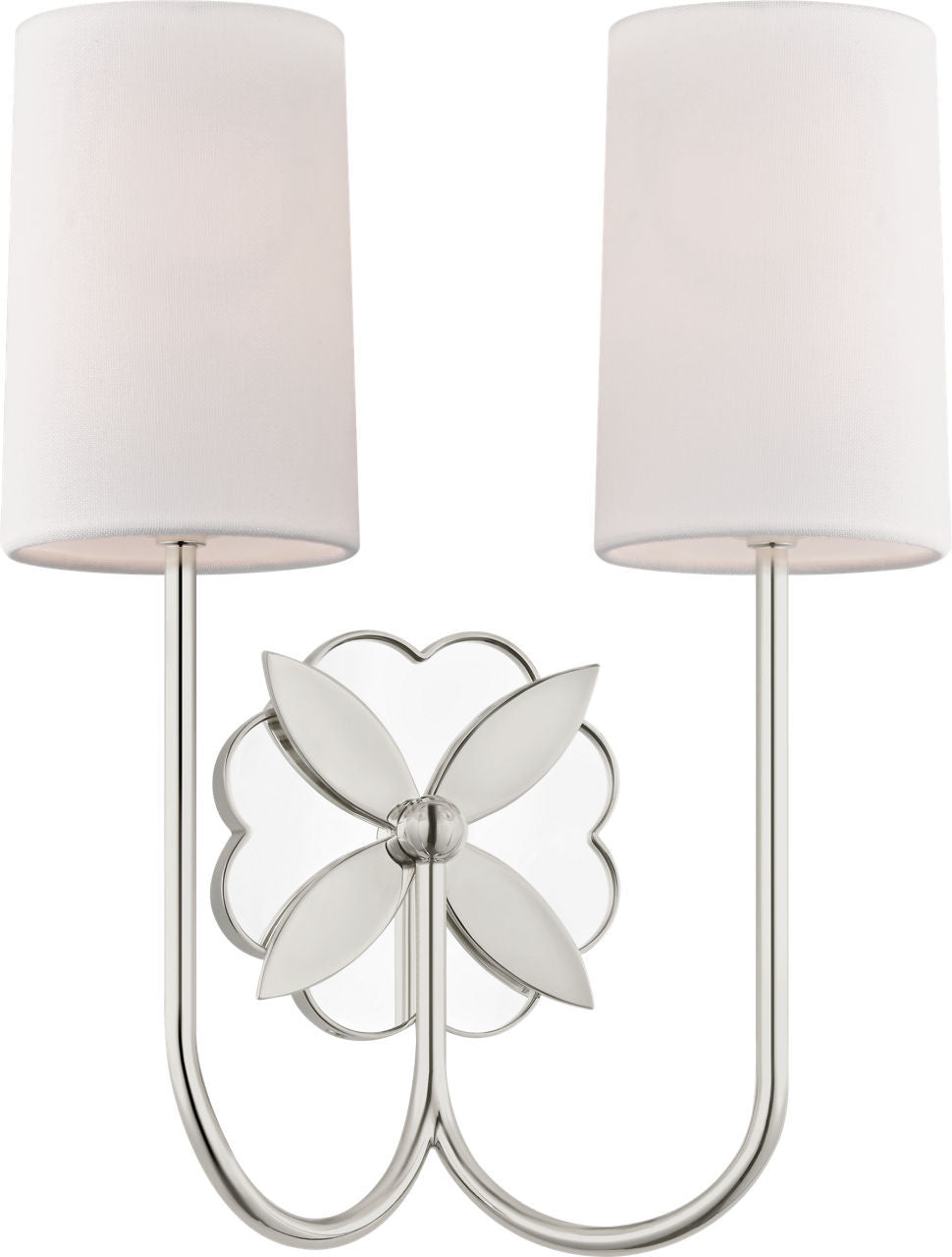 Spencer Two Light Wall Sconce in Polished Nickel | Polished Nickel