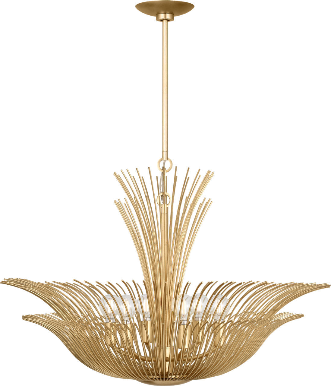 Dorelle Six Light Chandelier in Gild | Gild