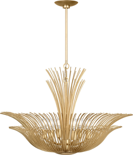 Dorelle Six Light Chandelier in Gild | Gild