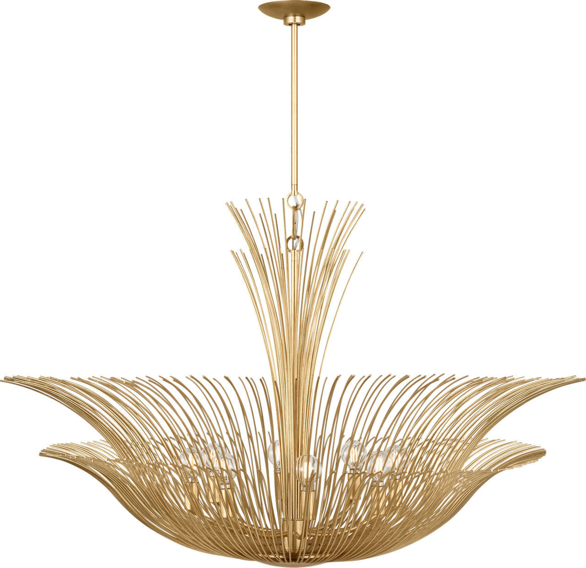 Dorelle Eight Light Chandelier in Gild | Gild