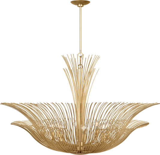Dorelle Eight Light Chandelier in Gild | Gild