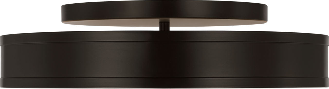 Dupont LED Semi Flush Mount in Aged Iron | Aged Iron