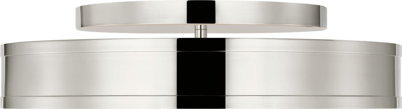 Dupont LED Semi Flush Mount in Polished Nickel | Polished Nickel