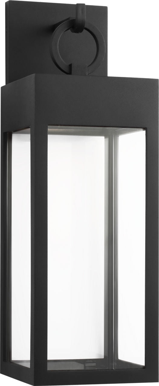 Sesha LED Wall Lantern in Textured Black | Textured Black